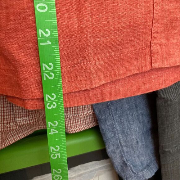 Ellen Tracy Skirt Womens Sz 14 Poppy Red Woven Linen A Line Lightweight Mini - Picture 9 of 9